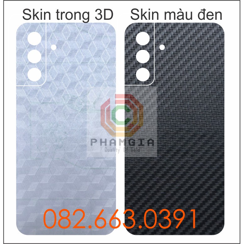 Miếng dán mặt lưng skin carbon Samsung S21 / S21 plus ( S21+ )
