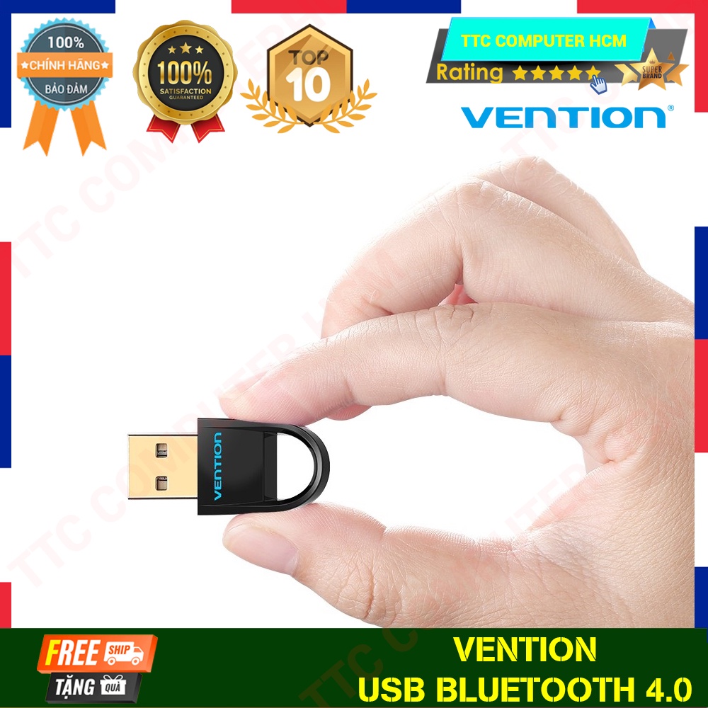 VENTION CDDB0 | Đầu thu USB VENTION kết nối Bluetooth 4.0 cho máy tính - HÀNG CHÍNH HÃNG TTC COMPUTER HCM
