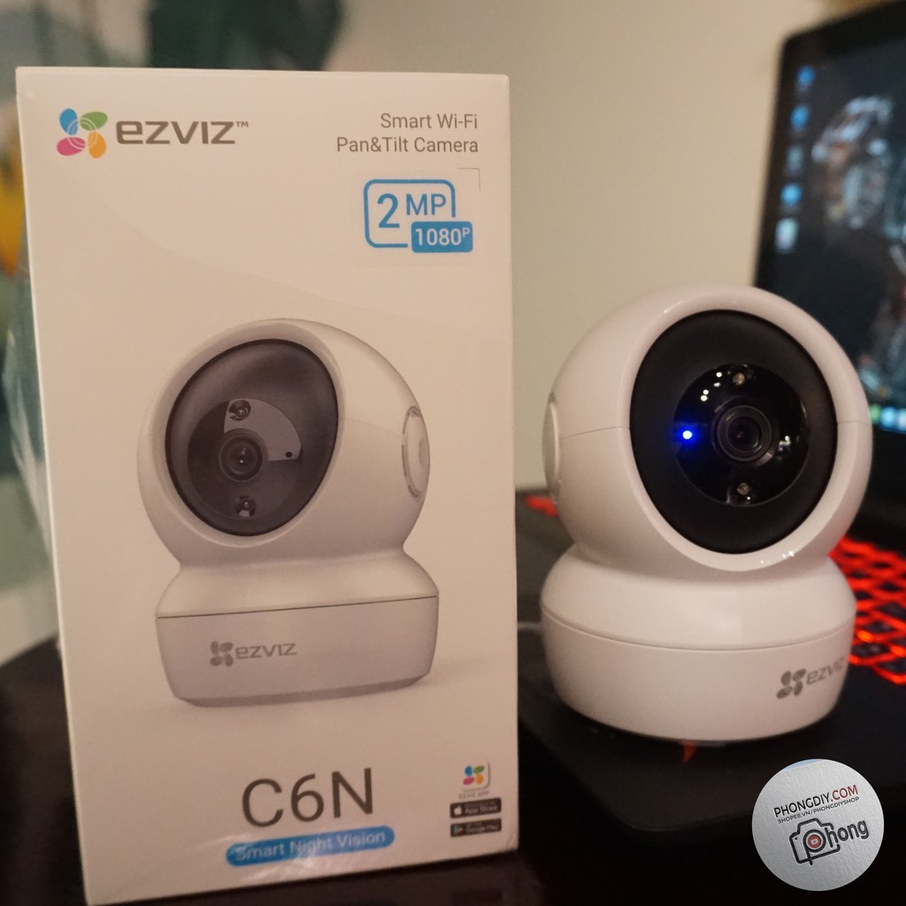 CAMERA WIFI IP EZVIZ C6N 1080P QUAY 360 QUAY ĐÊM HỖ TRỢ THẺ NHỚ 265GB