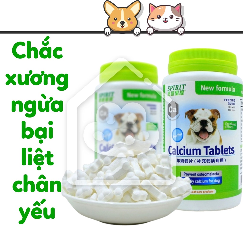 Viên nhai Spirit cho chó bổ sung canxi khoáng vitamin giúp mượt lông cải thiện biến ăn - Bivido