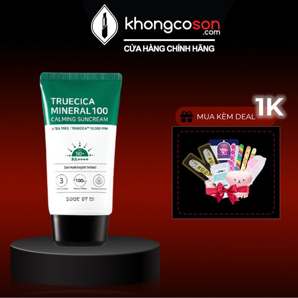 Kem Chống Nắng Some By Mi Dưỡng Da Truecica Mineral 100 Calming Suncream 50PA++++ 50ml - Khongcoson