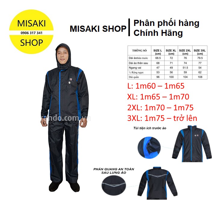 Áo Mưa Bộ _02 Lớp Thời Trang Nam Cao Cấp Rando ASNM-38📞Misaki Shop