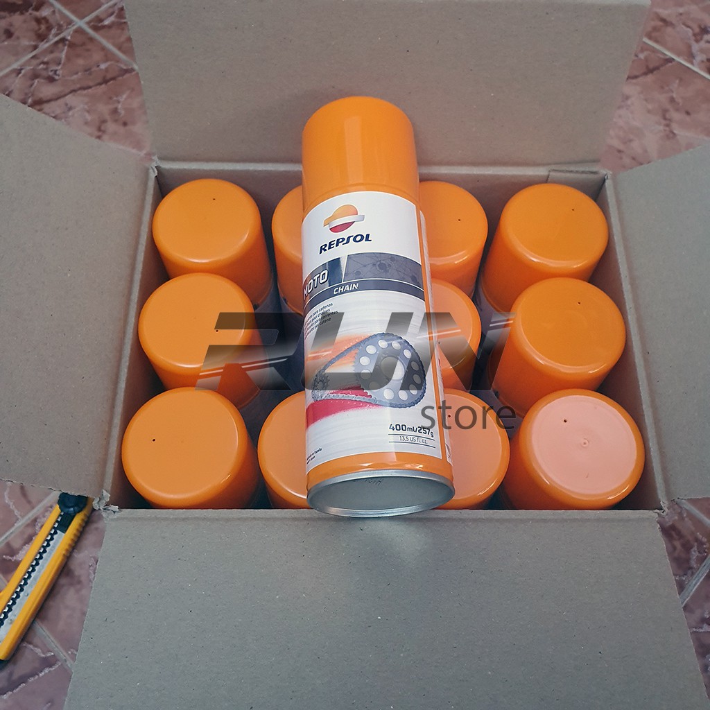 Combo 6 Chai Xịt Dưỡng Sên Repsol Chain 400ml – MADE IN SPAIN – CHỐNG MÀI MÒN VÀ CHỐNG ĂN MÒN TUYỆT VỜI