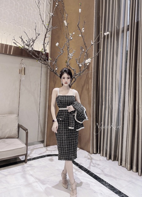 Set dạ 2 món kèm áo khoác vs váy body | BigBuy360 - bigbuy360.vn