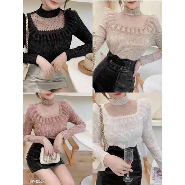 Áo pha ren cổ ngọc hàng quảng châu siêu sịn sò_thaovanshop