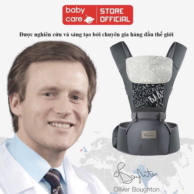 Địu ngồi babycare chống rung bảo vệ cột sống  ngồi 3 tư thế