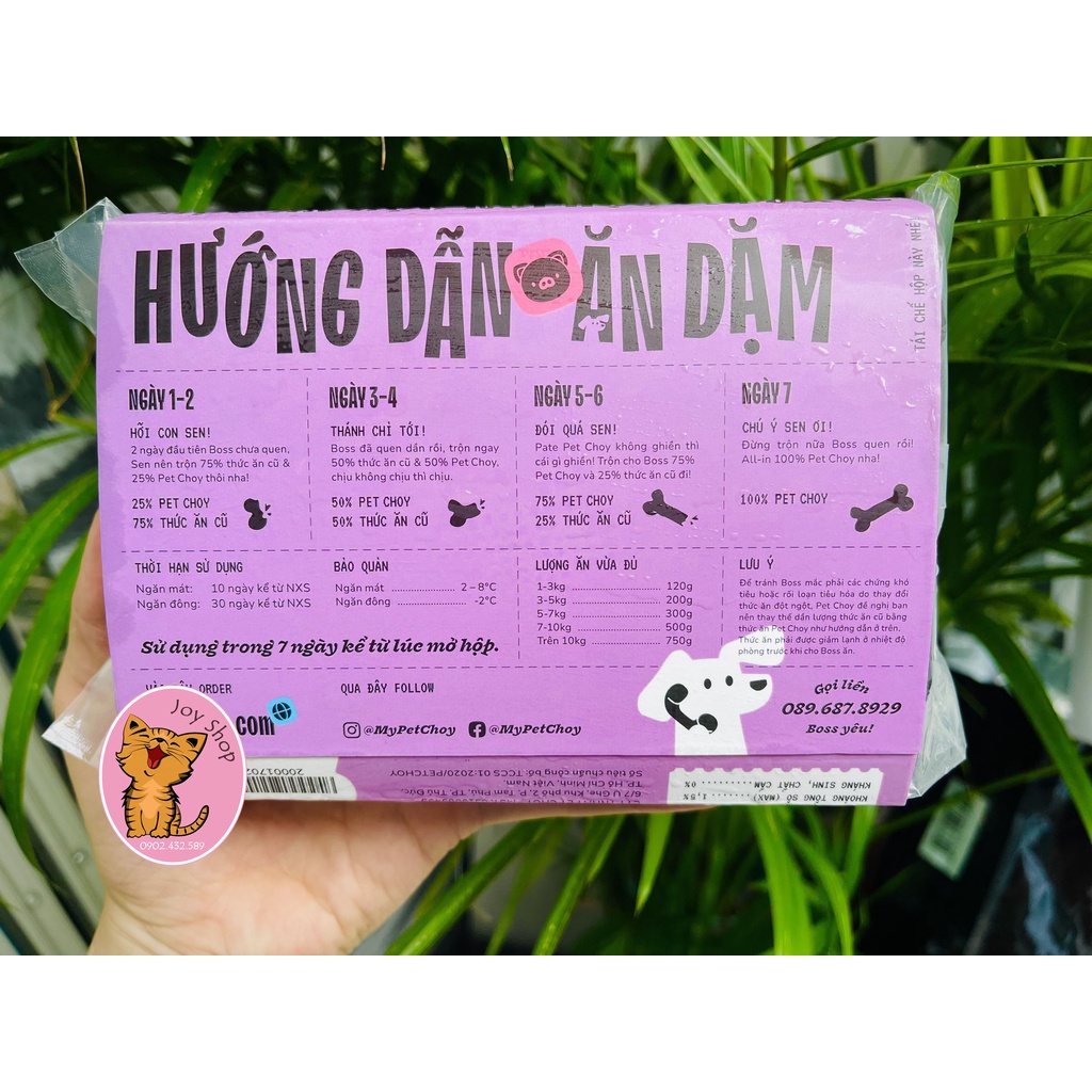 [CHỈ GIAO HỎA TỐC] PATE TƯƠI PET CHOY 500GR CHO MÈO
