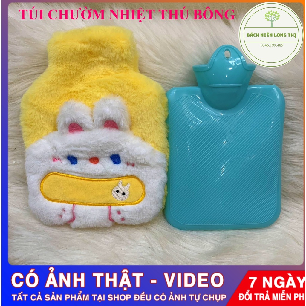 (Hình thú bông đáng yêu) Túi chườm nóng lạnh đa năng mẫu thú bông xinh xắn, ruột nước loại siêu dày chống rách bục