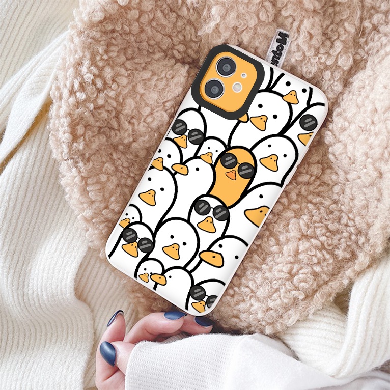 Ốp lưng iphone đàn vịt cạnh vuông dẻo ip 6splus/7/7plus/8/8plus/x/xr/xs/11/12/pro/max/plus/13promax tr144