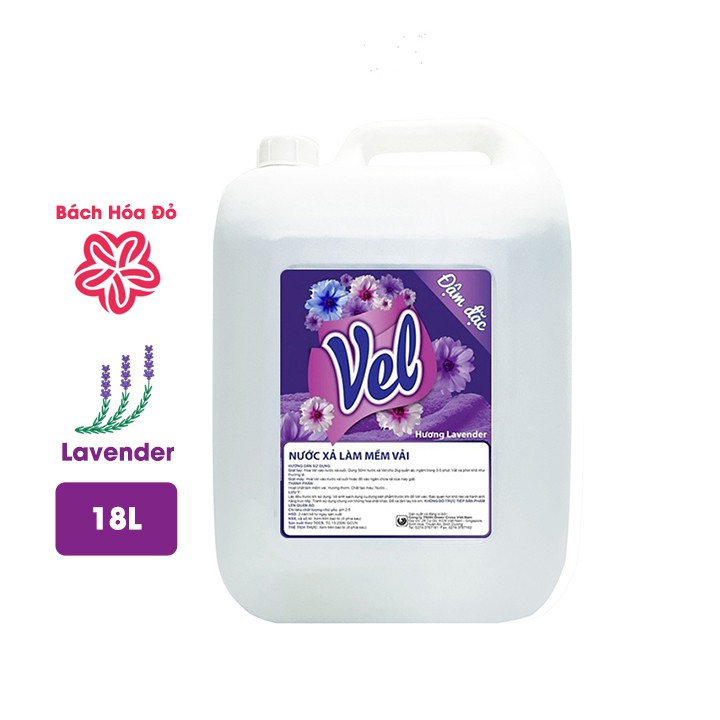 Nước xả vải VEL ĐẬM ĐẶC chai 800ml - Hương Lavender (chuyên dụng cho tiệm Giặt Ủi)