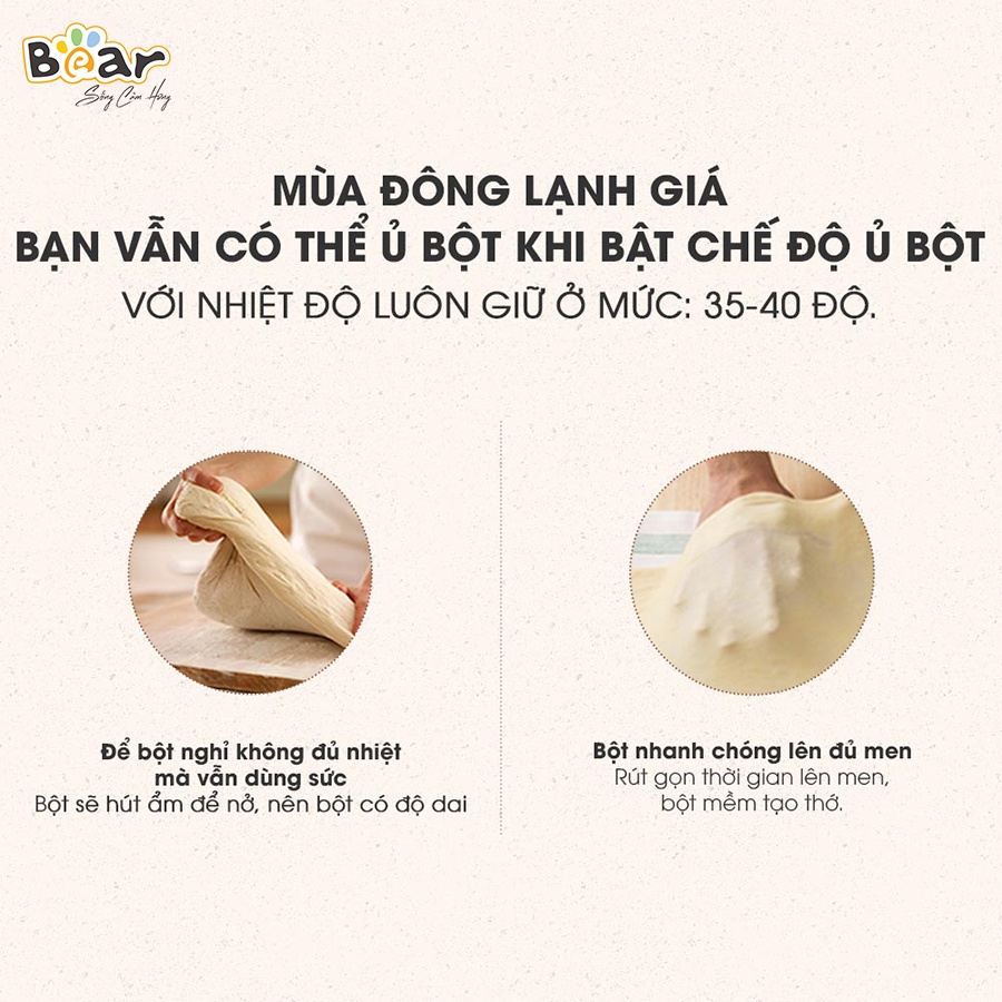 (BẢN QUỐC TẾ) Máy Trộn Bột, Máy Nhồi Bột ,Nhào Bột Bear Tự Động 5L DM-B50V1 (HMJ-A50B1) Cho Người Yêu Làm Bánh