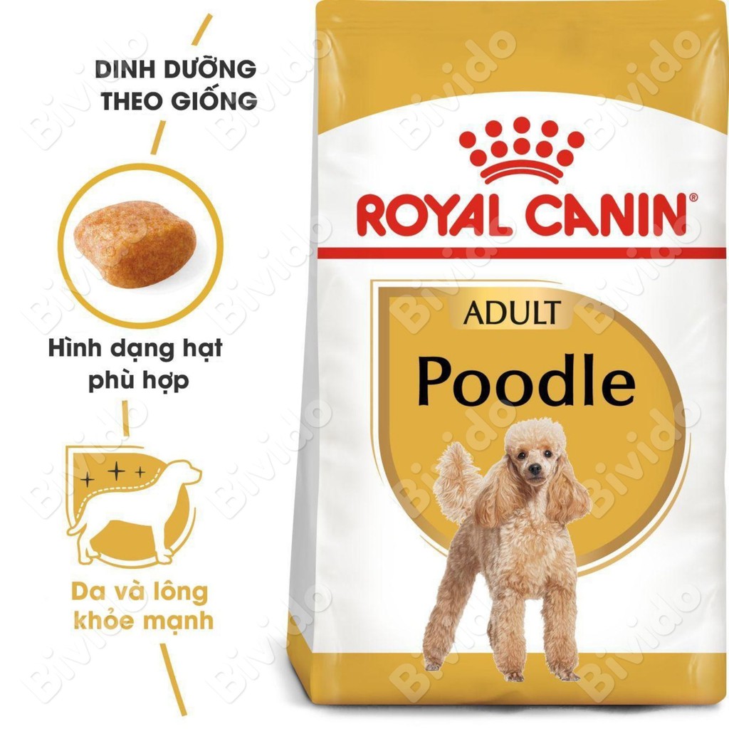 Thức ăn Royal Canin Poodle Adult chó lớn Poodle trên 10 tháng túi 500g - Bivido