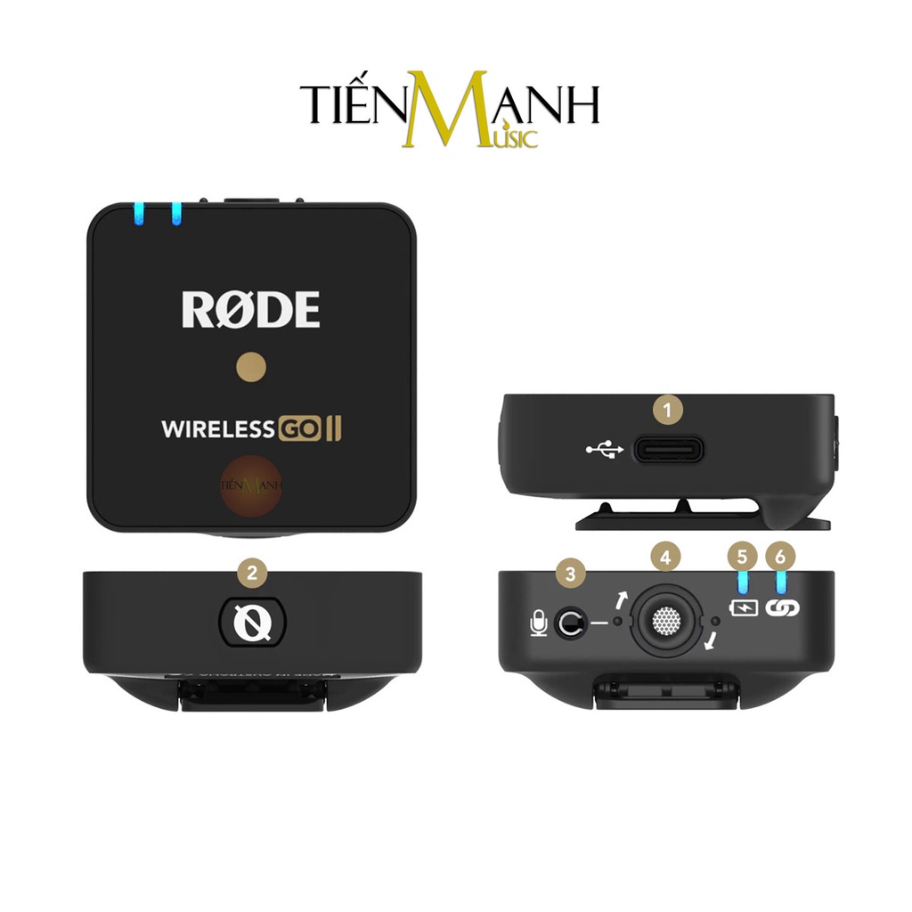 Micro Rode Wireless Go II Single - Bộ 1 Phát 1 Thu Go 2 Mic Thu Âm Livestream, Phỏng vấn ngoài trời GoII Microphone Go2