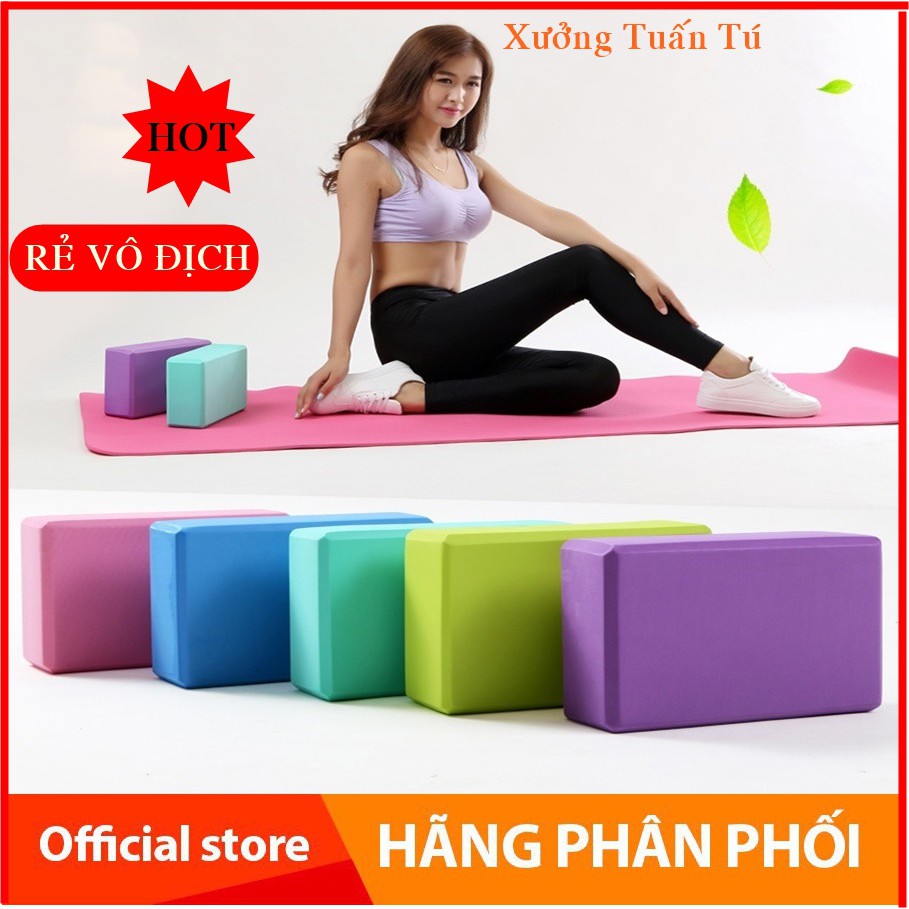 Gạch tập Yoga cao cấp EVA Cứng gấp 3 lần loại gạch tập thông thường G002