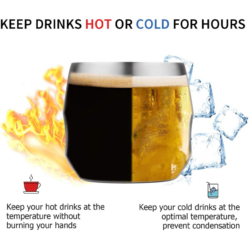 Ly cà phê Espresso bằng thép không gỉ 2 cái , 150Ml Tường đôi cách nhiệt Cốc nhỏ không thể phá vỡ cho bữa tiệc dã ngoại ngoài trời