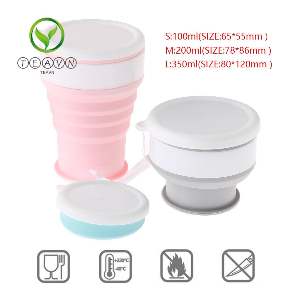 Cốc uống nước silicone có thể gấp gọn lại được đa năng tiện lợi