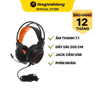 Tai nghe Gaming Chụp tai MozardX DS902 7.1 Đen Chính hãng, BH 12 tháng