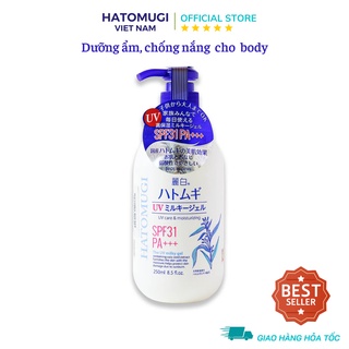 Sữa Dưỡng Thể Ban Ngày Chống Nắng, Sáng Da Toàn Thân HATOMUGI Body Lotion SPF31 PA+++ Nhật bản 250ml