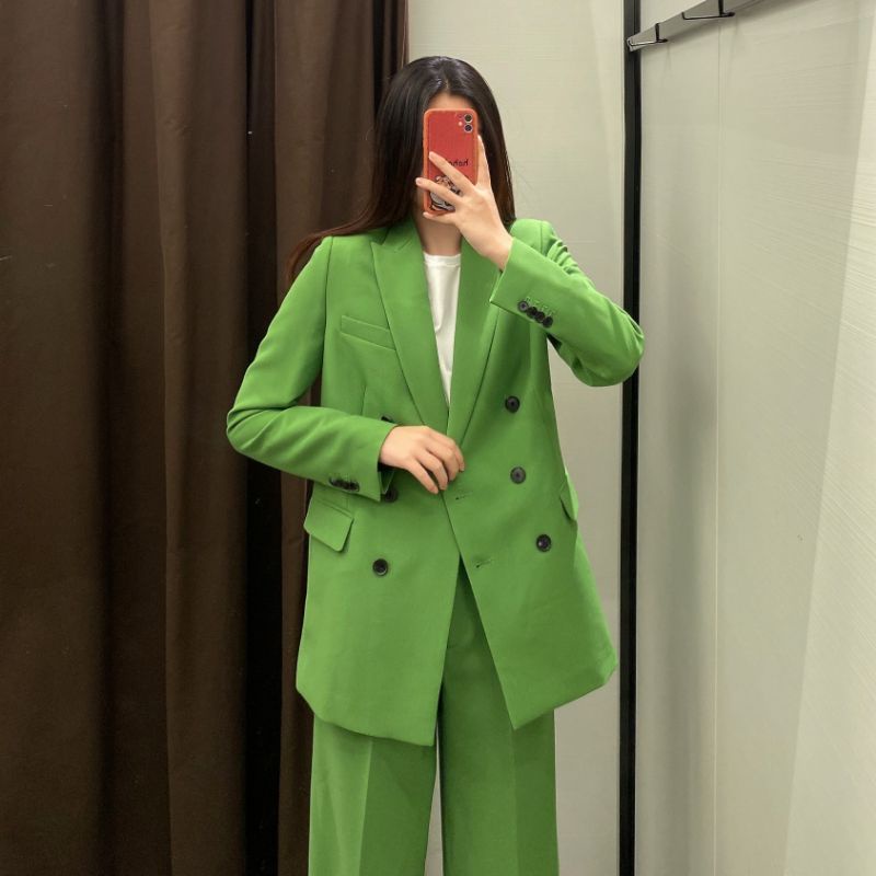 SET ÁO BLAZER QUẦN SUÔNG DÀI HÀNG XUẤT XỊN ZR