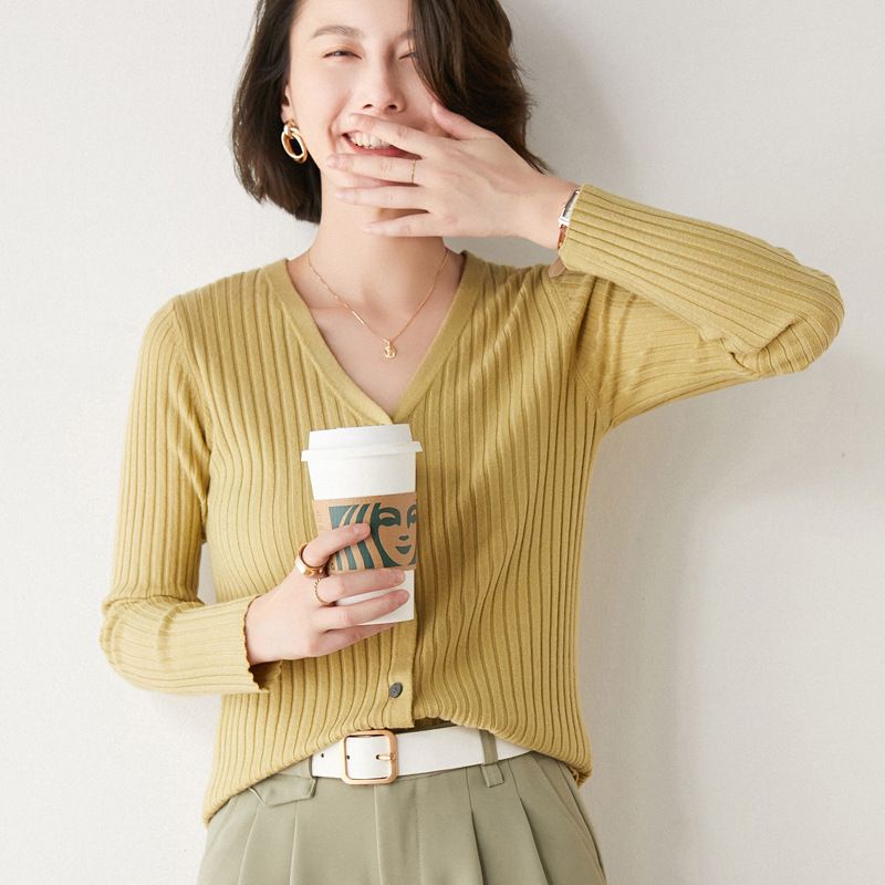 - Áo khoác cardigan len gân hàng Quảng Châu