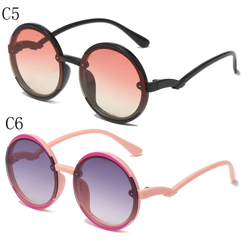 Kính Mát Gọng Tròn Chống Tia UV Thời Trang Hàn Quốc Cho Bé