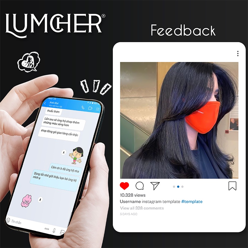 Thuốc nhuộm tóc Đen Tuyền giá rẻ tại nhà chính hãng Lumcher LC45