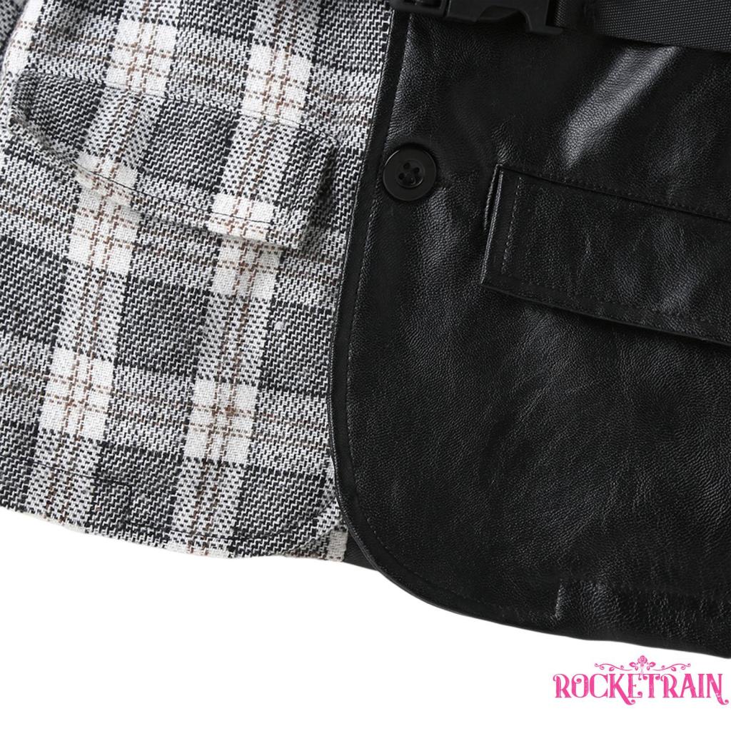 ❉Vi VI☽Áo khoác da tay dài thời trang cho bé