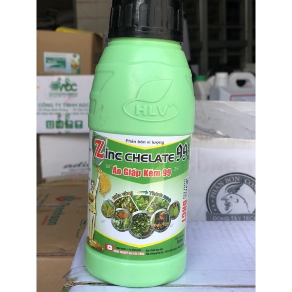 Zinc CHELATE 99 áo giáp kẽm biến vàng thành xanh