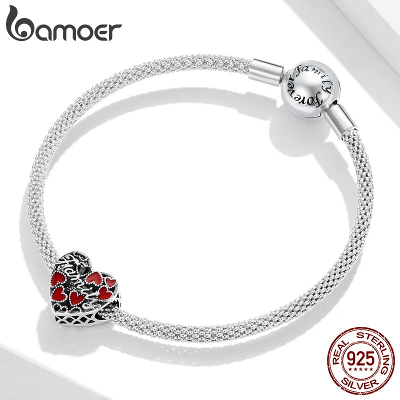 Hạt charm Bamoer SCC1750 bạc 925 trang trí vòng tay xinh xắn tiện dụng