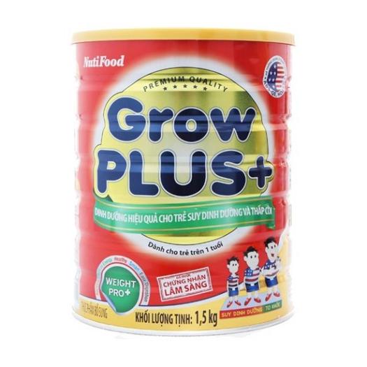 (DATE THÁNG 3/2026) Sữa Bột Nutifood Grow Plus+ Đỏ - Hộp 1,5kg lo