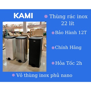 Thùng Rác Inox Cao Cấp 22l Đóng Mở Bằng Giảm Chấn Cực Êm
