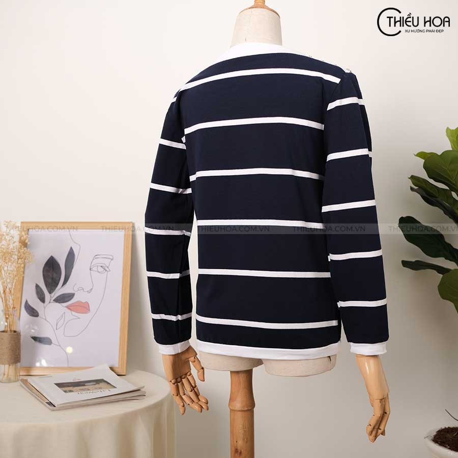 Áo Thun Cotton Sọc Ngang Trẻ Trung Thiều Hoa P24