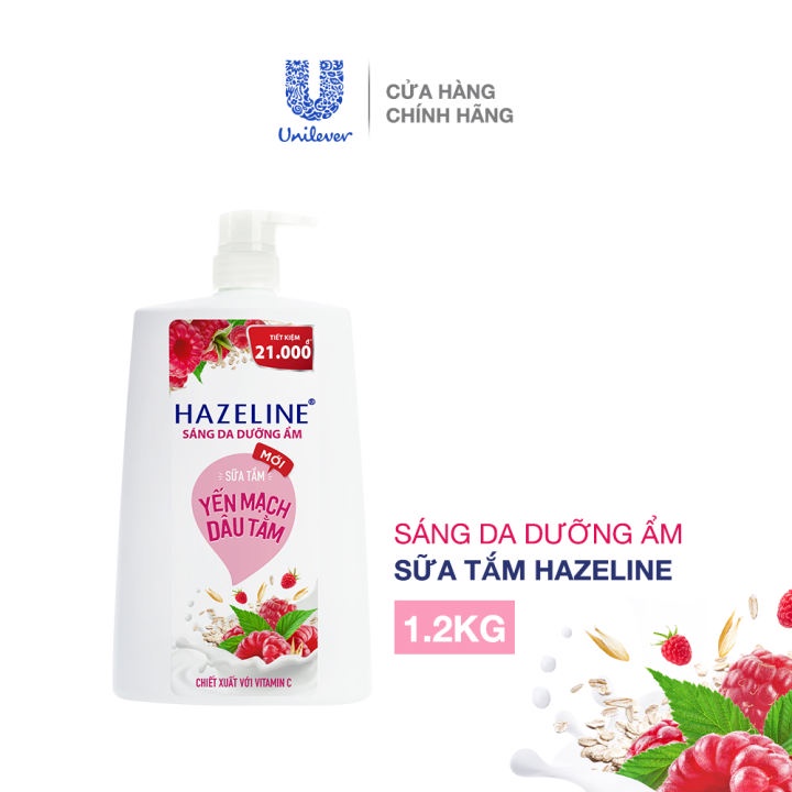 Sữa Tắm Dưỡng Sáng Da Hazeline Yến Mạch - Dâu Tằm 1,2kg