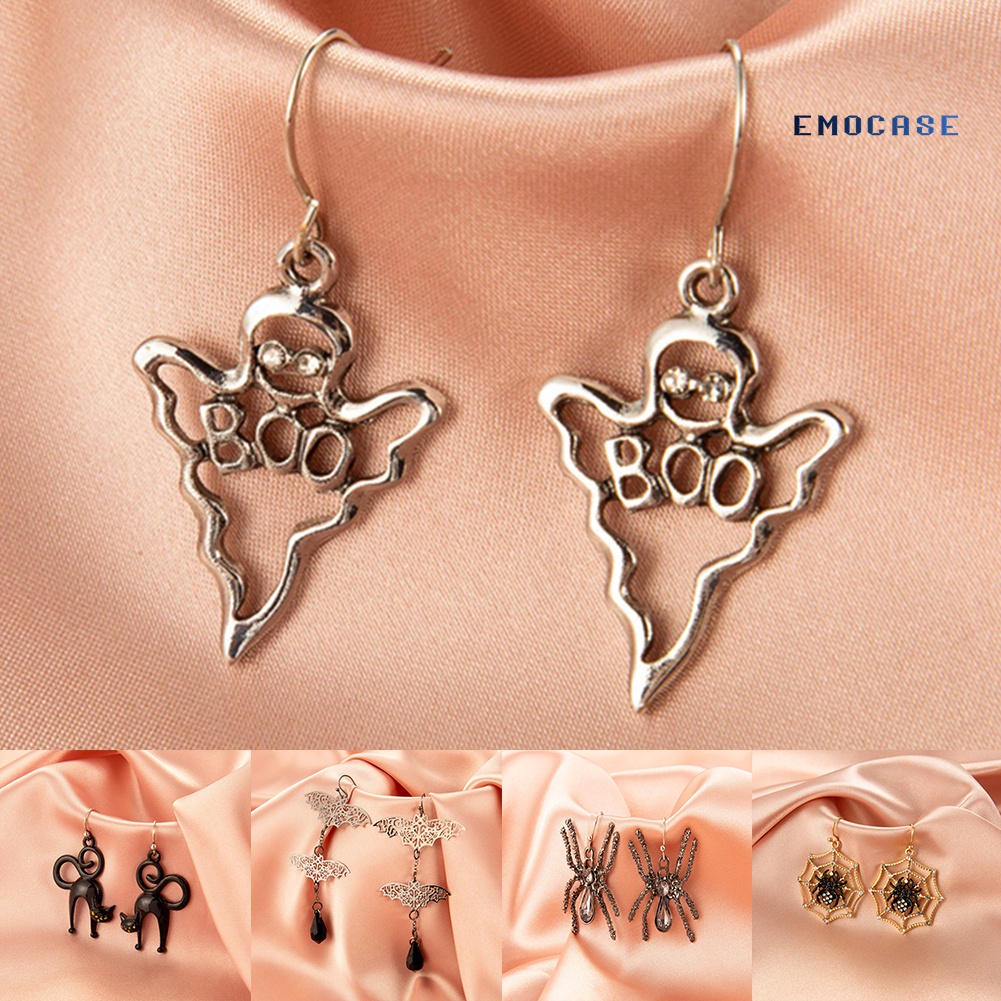 Bông Tai Hình Đầu Lâu Nhện Phong Cách Gothic Thời Trang Cho Nữ