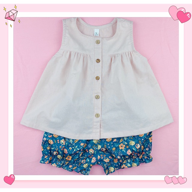 Bộ sát nách quần bo cho bé gái từ 1 tuổi đến 5 tuổi