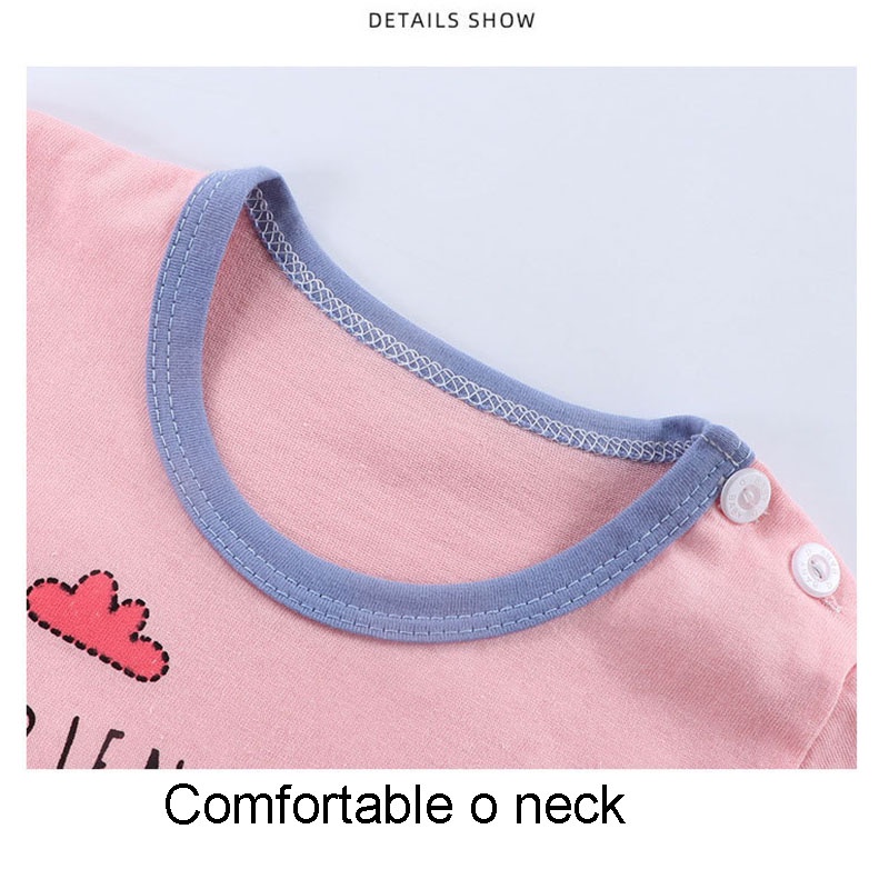 Bộ đồ SANITKUN ngắn tay 100% cotton họa tiết hoạt hình phong cách Hàn Quốc thời trang mùa hè cho bé