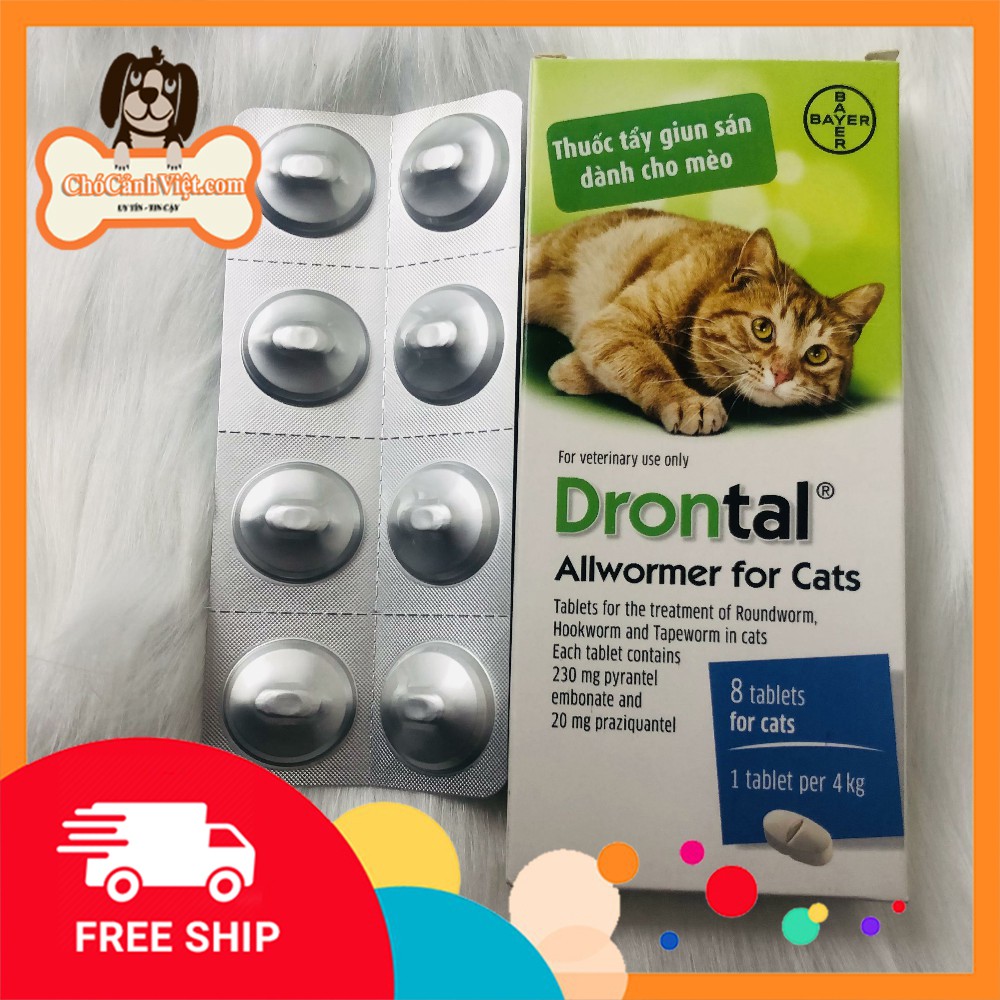 Drontal cho mèo - Viên zun sán cho mèo của Đức