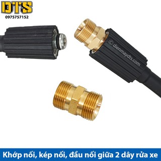 Đầu Nối Cho Dây Rửa Xe Áp Lực-Kép Nối Dây Rửa Xe Ren 22mm