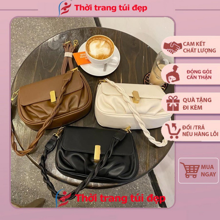 Túi Xách Nữ Thời Trang Phong Cách Hàn Quốc Dọc Rúm_TDC058