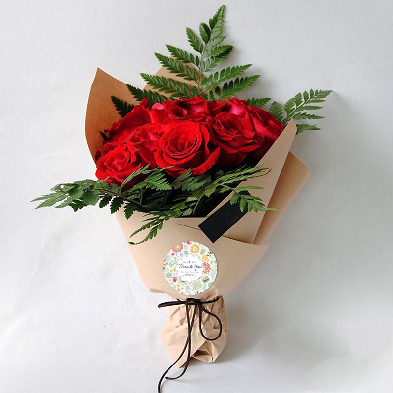 Bộ 500 Nhãn Dán Tròn In Chữ Thank You Dùng Trang Trí Gói Quà