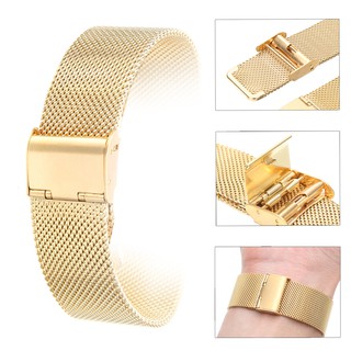 Dây đồng hồ thép lưới (dây mesh) chính hãng Strap&Co màu vàng gold loại mắt to cao cấp không han gỉ