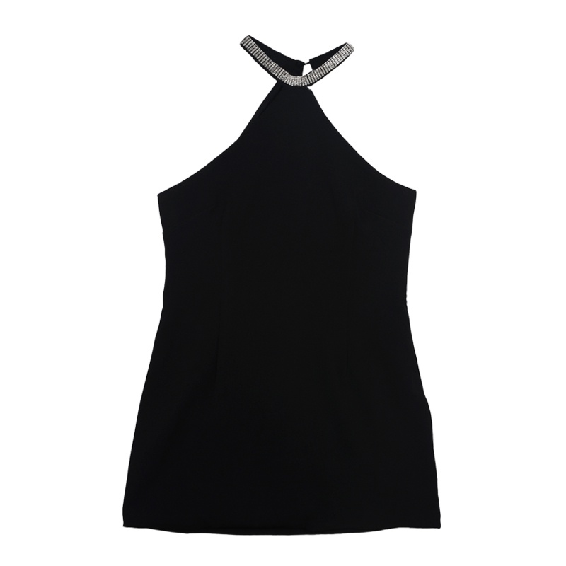 Đầm Hai Dây Màu Đen Phong Cách Pháp Thời Trang Mùa Hè 2022 Cho Nữ