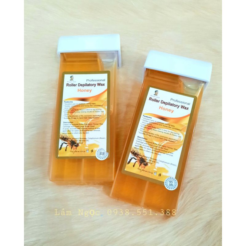 Sáp/wax lông dạng thẻ Roller Depilatory Wax Honey  FREESHIP  tẩy bỏ lông cứng se khít lỗ chân lông trắng sáng mềm mại.