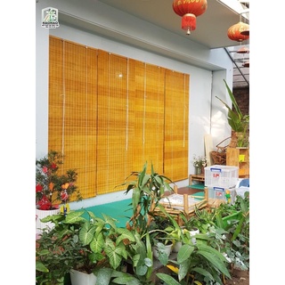  Màn rèm sáo tre che nắng cửa sổ. Mành sáo tre trúc sơn bóng Vàng  Nhiều kích thước  