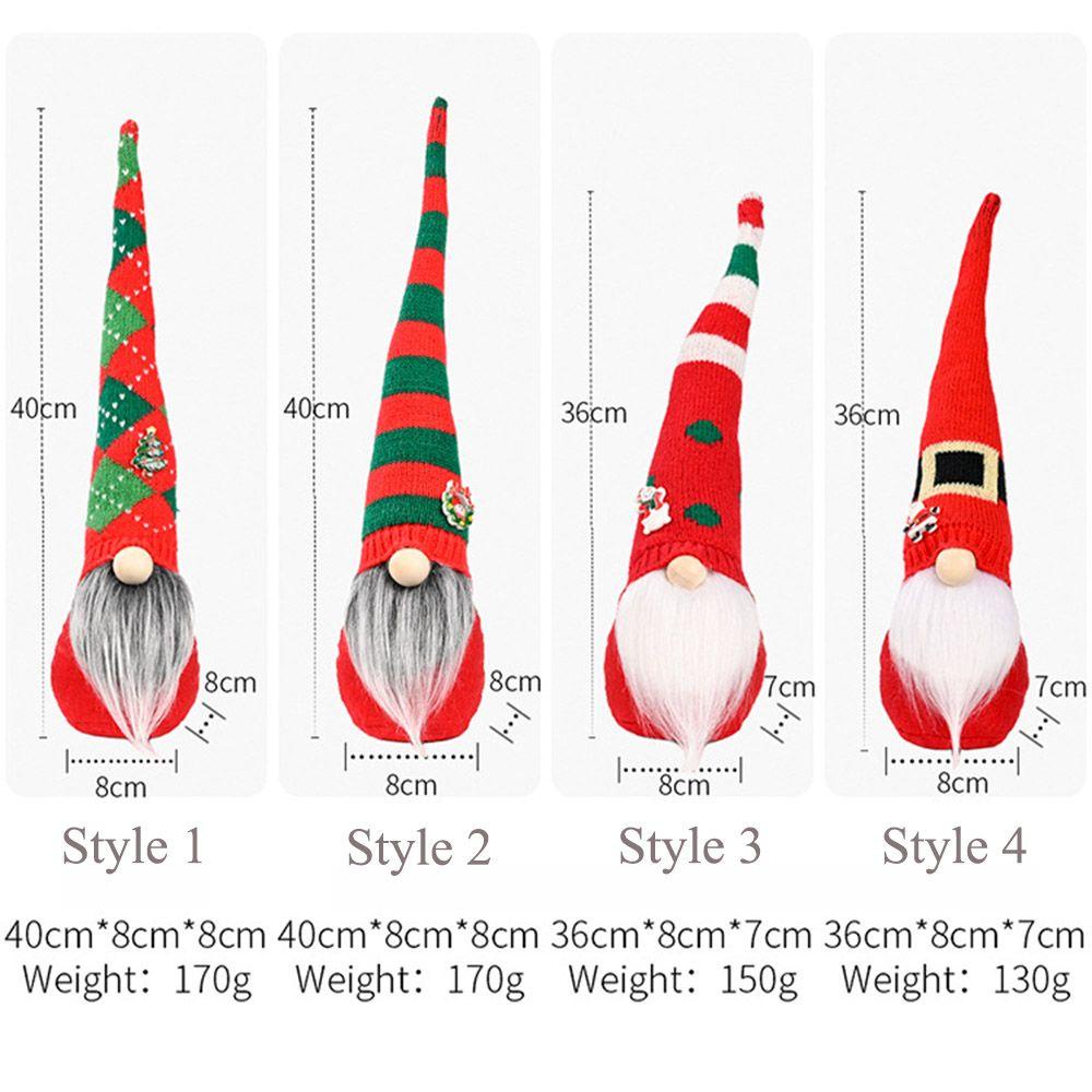 Lakamier Mũ Dệt Kim Màu Đỏ Và Xanh Lá Cây Hình Ông Già Noel Gnome Rudolph Trang Trí Nhà Cửa Giáng Sinh