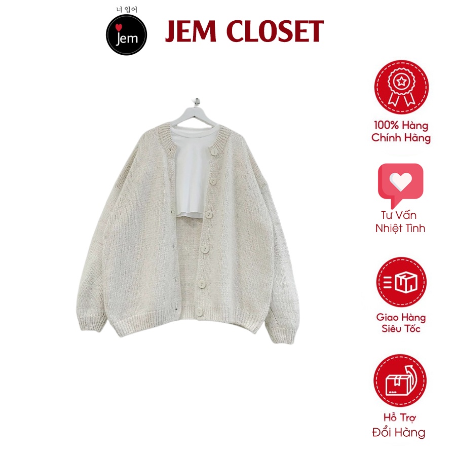 Áo Khoác Len Nữ JEM CLOSET Thời Trang Basic Nữ Tính Chất Len Mịn, Thỏa Mái JXIC - 1889