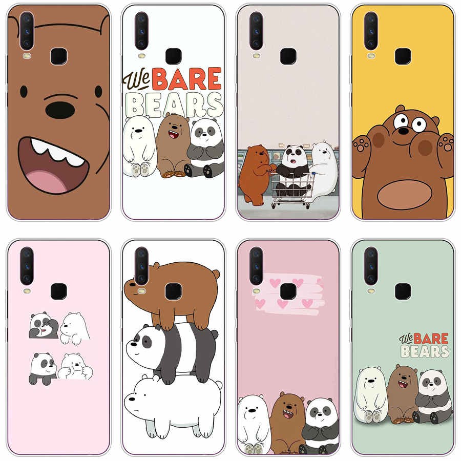 Ốp silicon Mềm In Hình Gấu We Bare Bears Cho Vivo Y20 / Y12 / Y15 / 2020 / Y83 / Y95 / Y11 2019