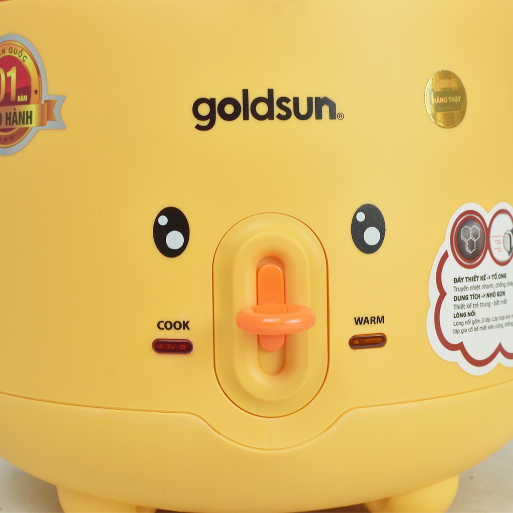 [Mã ELHADEV giảm 4% đơn 300K] Nồi cơm điện Goldsun GRC5020 (1 lít) Bảo hành 12 tháng - Hàng chính hãng