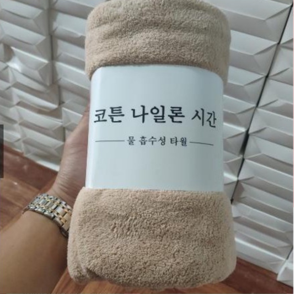Khăn tắm hàn quốc, Khăn tắm lông cừu hàn quốc cao cấp 70x140 cm chất bông siêu mềm mịn thấm nước cực nhanh
