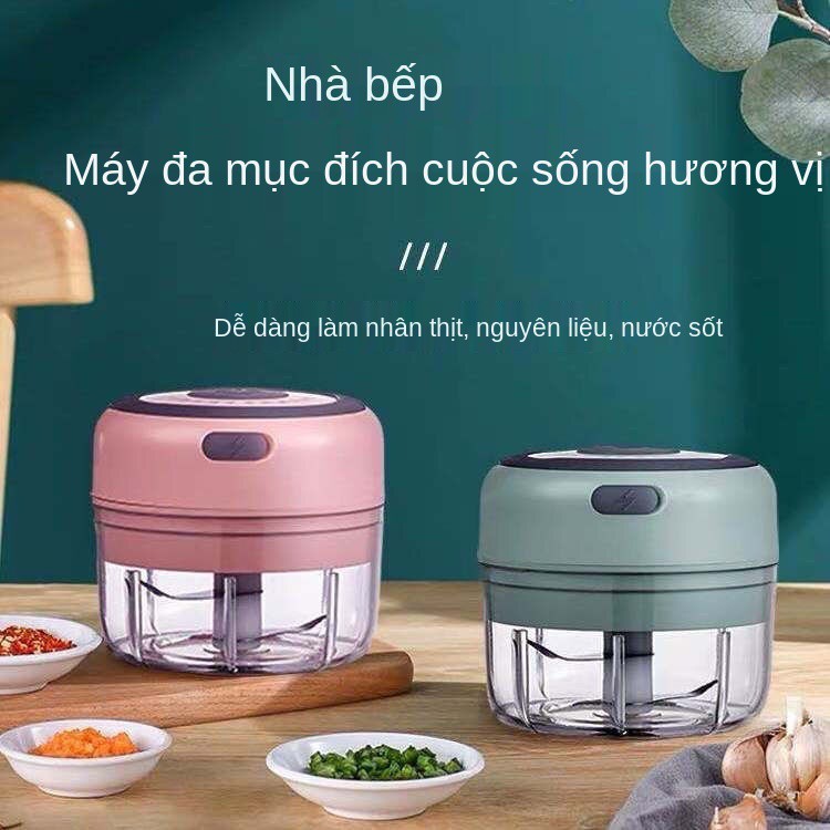 Máy làm tỏi gia dụng mini dùng điện nhà bếp đa chức năng cắt rau củ khuấy nghiền nhỏ